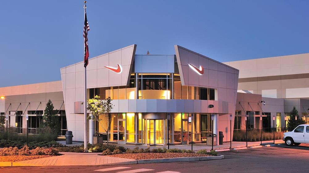 Exterior of Nike Distribution Center entry